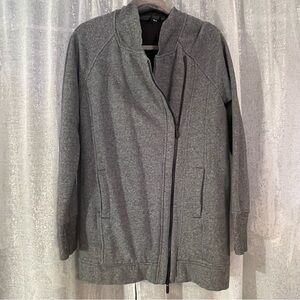 Lululemon Women's slim Gray Sweater asymetric zipper